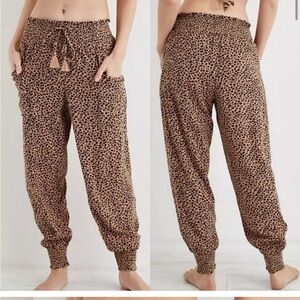 Aerie leopard print joggers